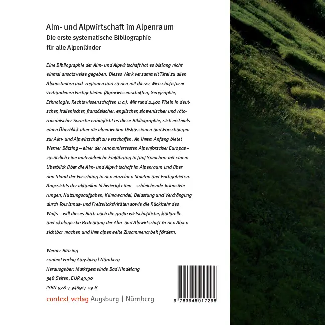 Bild: 9783946917298 | Alm- und Alpwirtschaft im Alpenraum | Werner Bätzing | Buch | 348 S.
