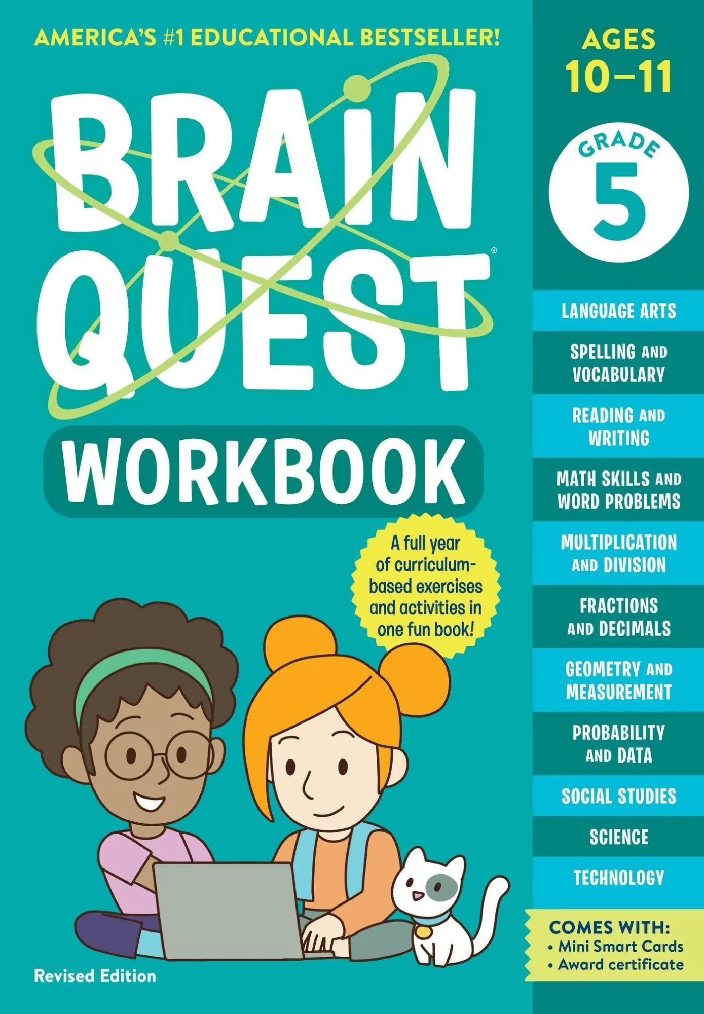 Cover: 9781523517398 | Brain Quest Workbook: 5th Grade Revised Edition | Workman Publishing