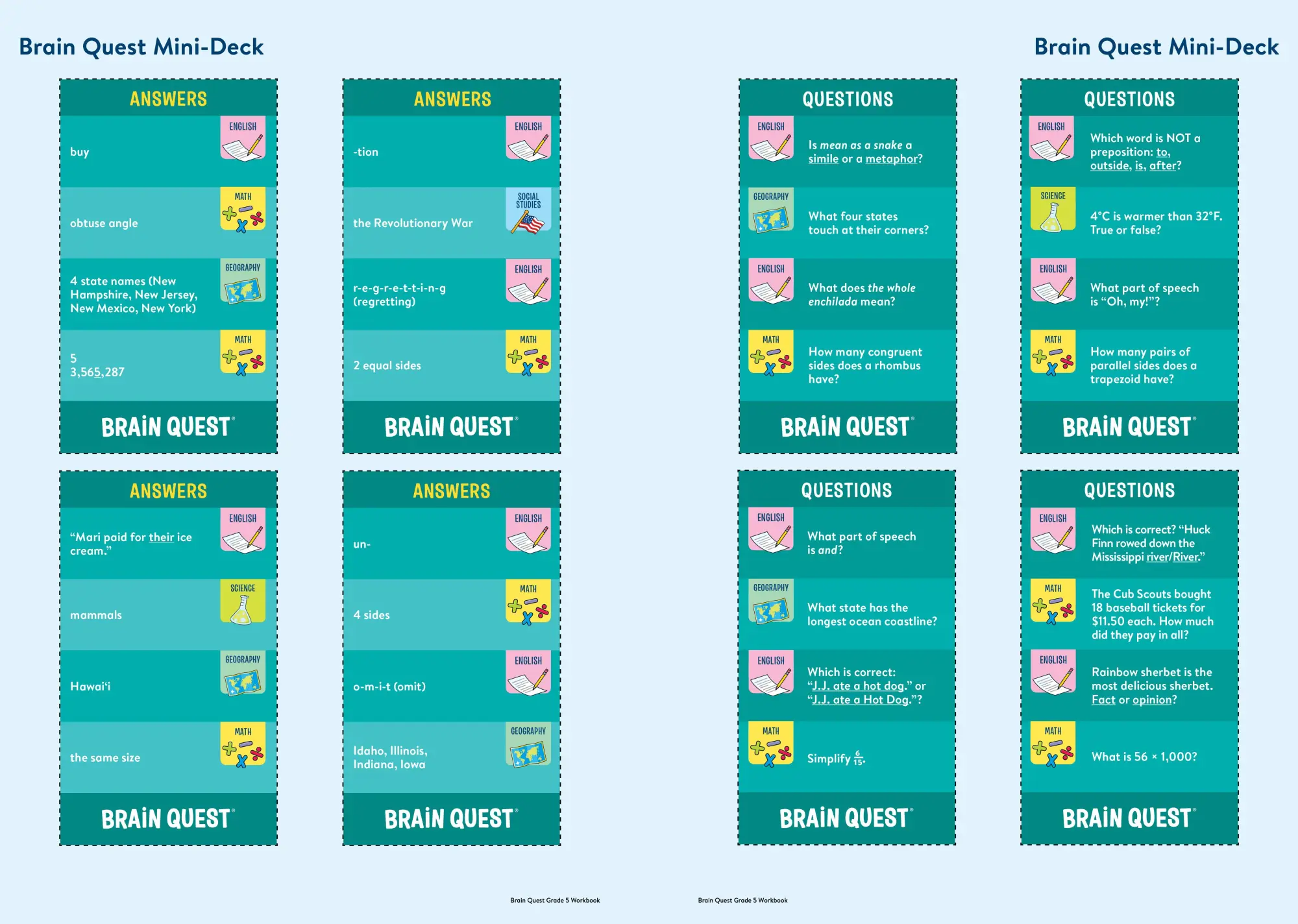 Bild: 9781523517398 | Brain Quest Workbook: 5th Grade Revised Edition | Workman Publishing