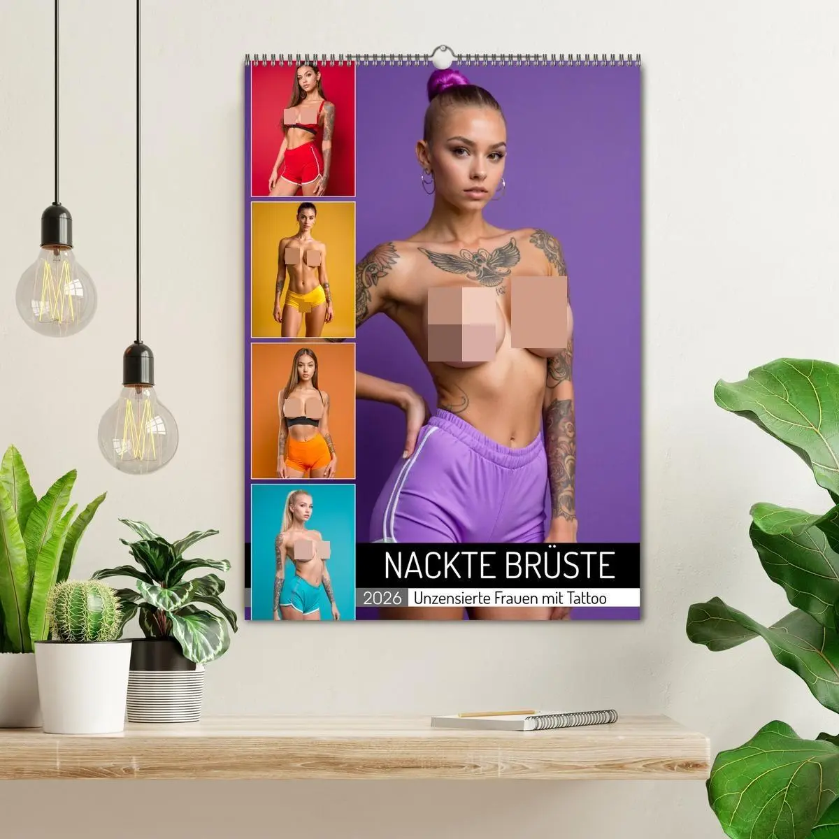 Bild: 9783516627398 | NACKTE BRÜSTE - Unzensierte Frauen mit Tattoo (Wandkalender 2026...
