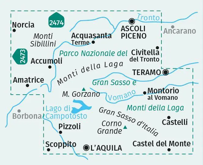 Bild: 9783991217398 | KOMPASS Wanderkarte 2476 Parco Nazionale del Gran Sasso e Monti...