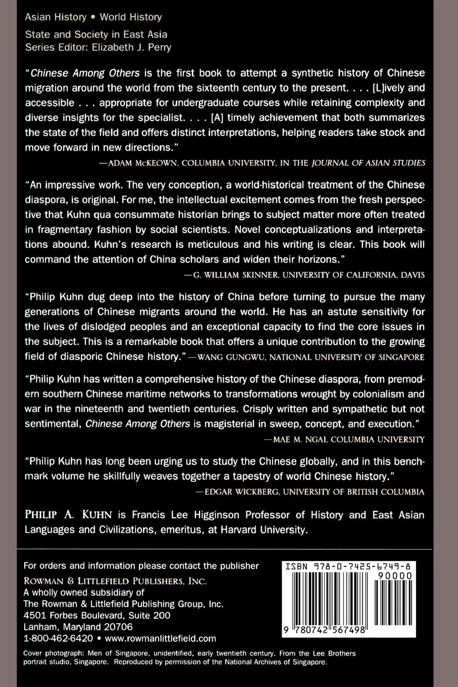 Rückseite: 9780742567498 | Chinese Among Others | Emigration in Modern Times | Philip A. Kuhn