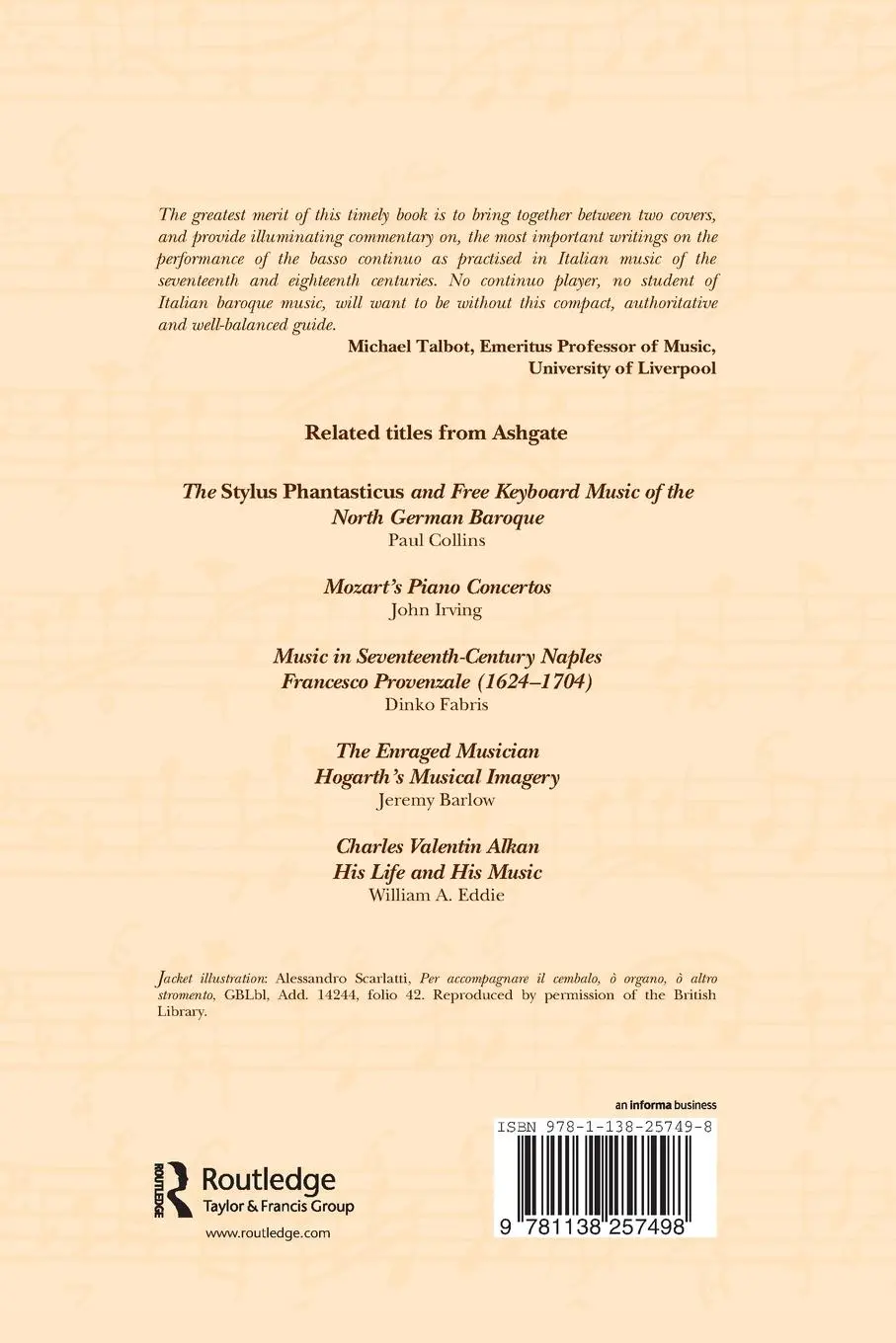 Rückseite: 9781138257498 | The Performance of Italian Basso Continuo | Giulia Nuti | Taschenbuch