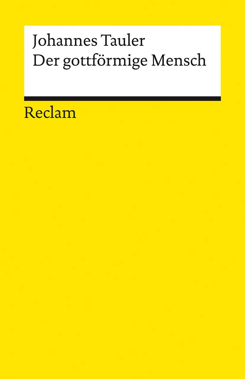Cover: 9783150147498 | Der gottförmige Mensch. Aus dem Werk eines deutschen Mystikers | Buch