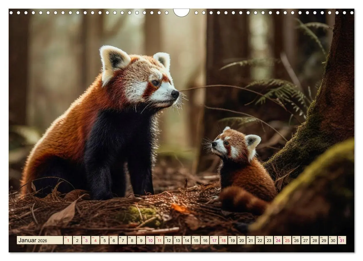 Bild: 9783457527498 | Roter Panda - gefährdeter Katzenbär (Wandkalender 2026 DIN A3...
