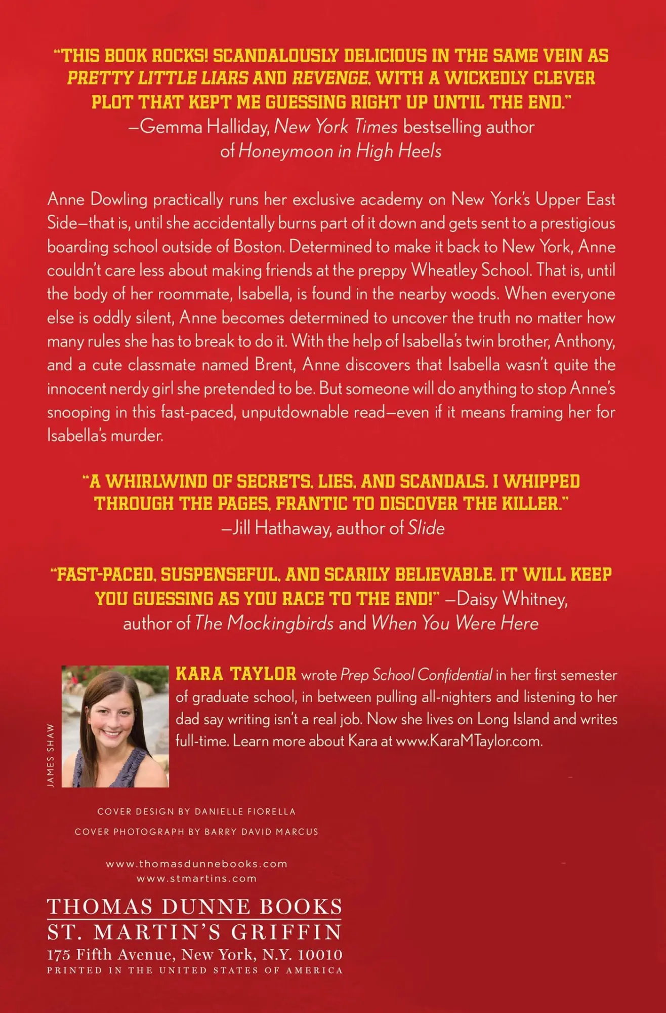 Rückseite: 9781250017598 | PREP SCHOOL CONFIDENTIAL | Kara Taylor | Taschenbuch | Englisch | 2013