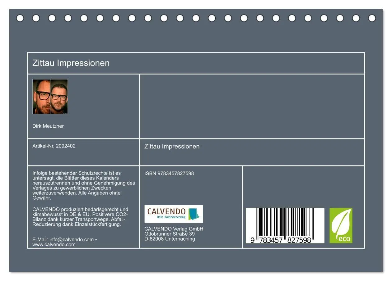 Bild: 9783457827598 | Zittau Impressionen (Tischkalender 2026 DIN A5 quer), CALVENDO...