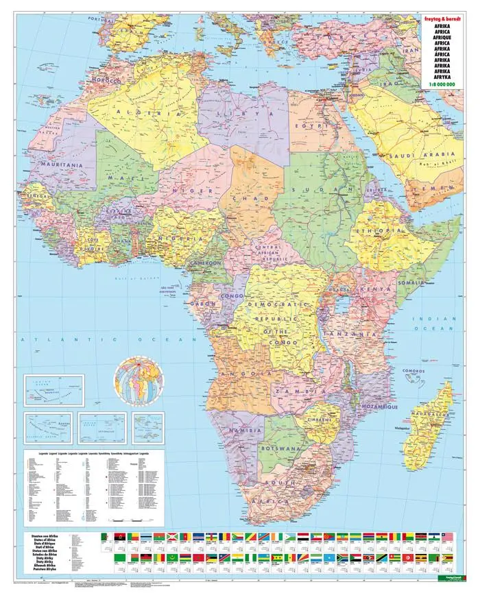 Bild: 9783707917598 | freytag &amp; berndt Straßenkarte Afrika 1:9 Mio. | Kontinentkarte | 2018