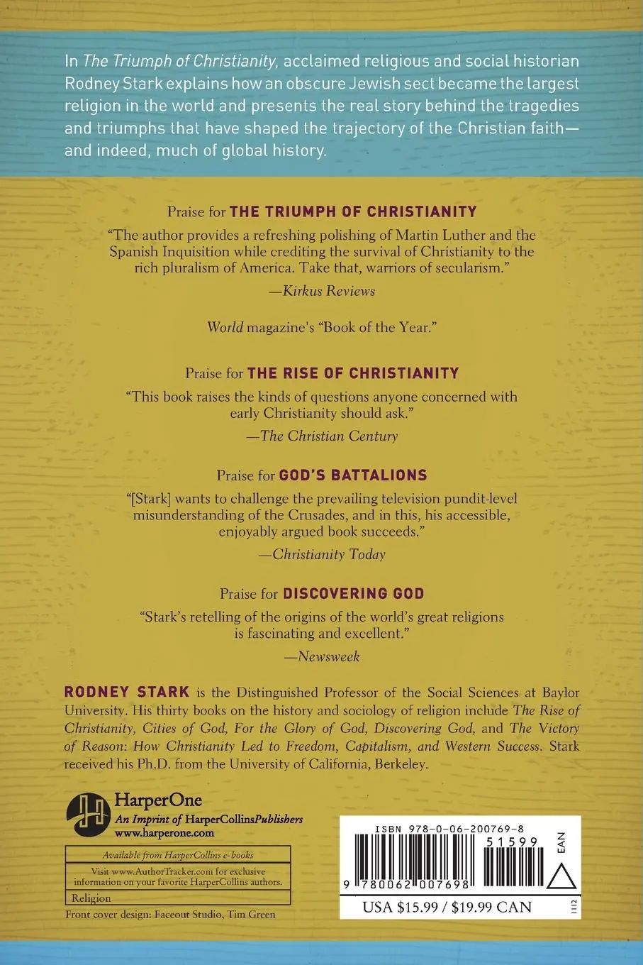 Rückseite: 9780062007698 | Triumph of Christianity, The | Rodney Stark | Taschenbuch | Englisch