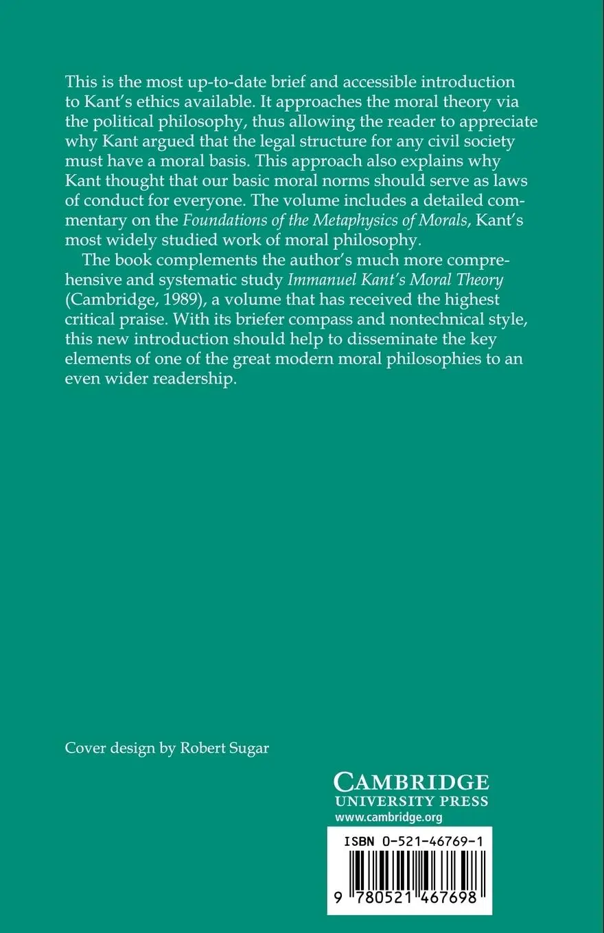 Rückseite: 9780521467698 | An Introduction to Kant's Ethics | Roger J. Sullivan | Taschenbuch