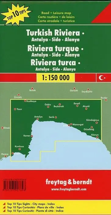 Bild: 9783707907698 | Türkische Riviera 1 : 150 000. Auto- und Freizeitkarte | (Land-)Karte