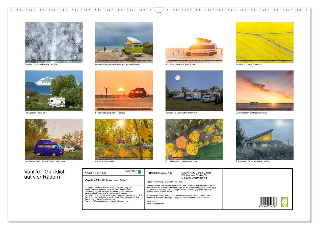Bild: 9783457597798 | Vanlife - Glücklich auf vier Rädern (Wandkalender 2026 DIN A2...