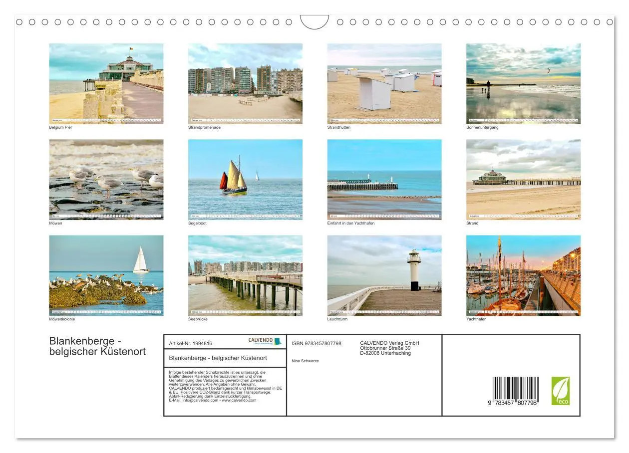 Bild: 9783457807798 | Blankenberge - belgischer Küstenort (Wandkalender 2026 DIN A3...