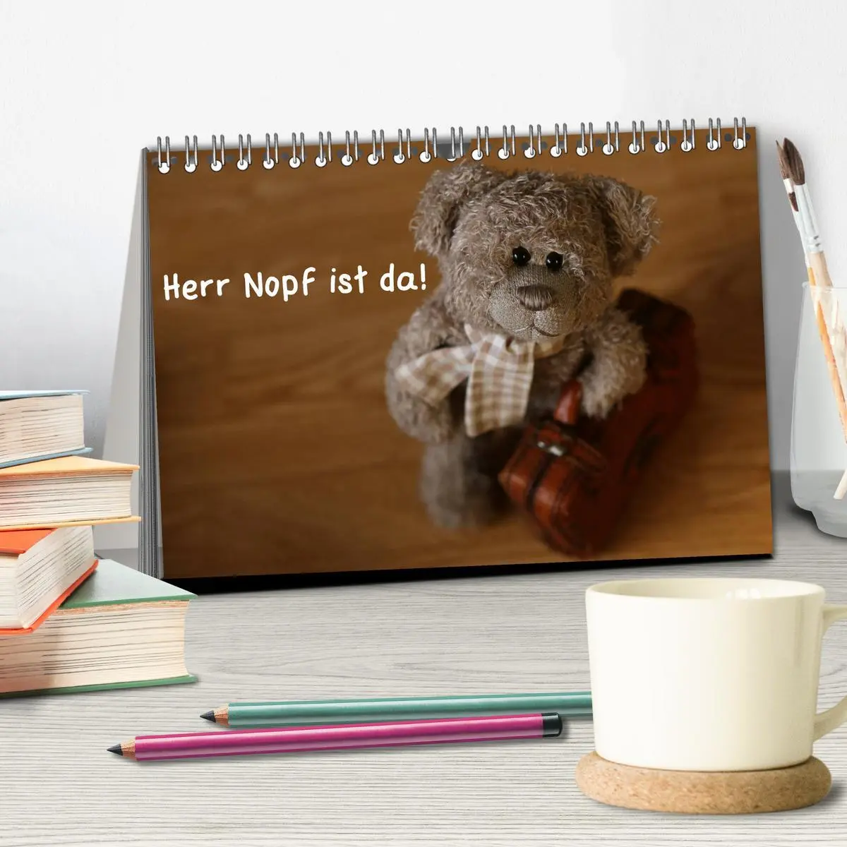 Bild: 9783516127898 | Herr Nopf ist da! (Tischkalender 2026 DIN A5 quer), CALVENDO...