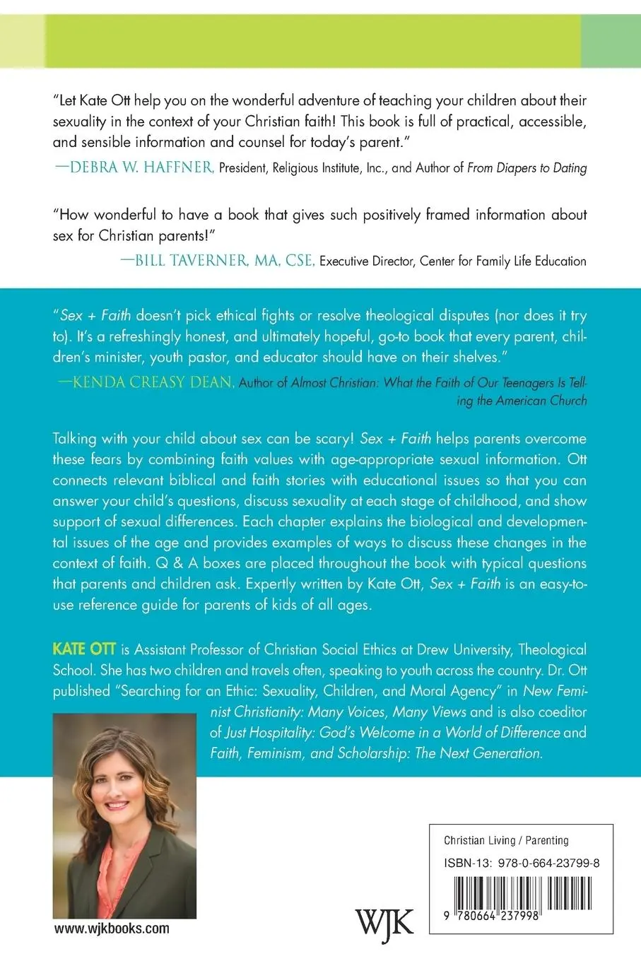 Rückseite: 9780664237998 | Sex + Faith | Talking with Your Child from Birth to Adolescence | Ott