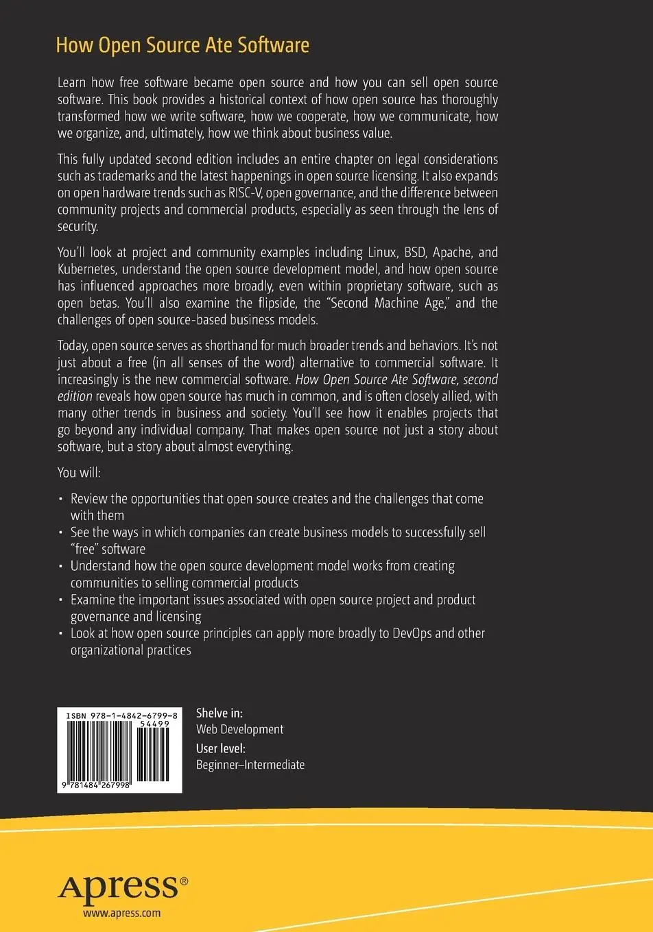Rückseite: 9781484267998 | How Open Source Ate Software | Gordon Haff | Taschenbuch | xx | 2021