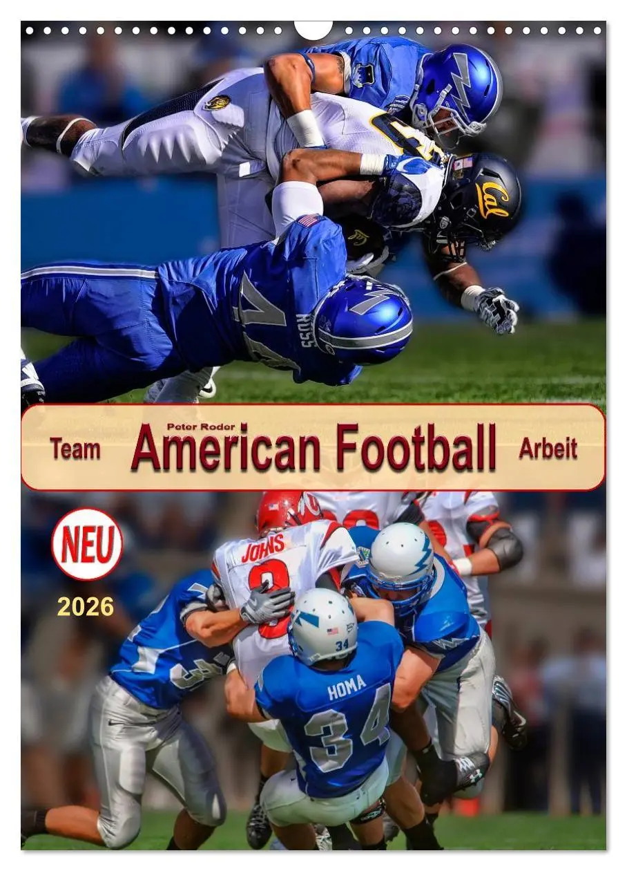 Cover: 9783516427998 | American Football, Team-Arbeit (Wandkalender 2026 DIN A3 hoch),...