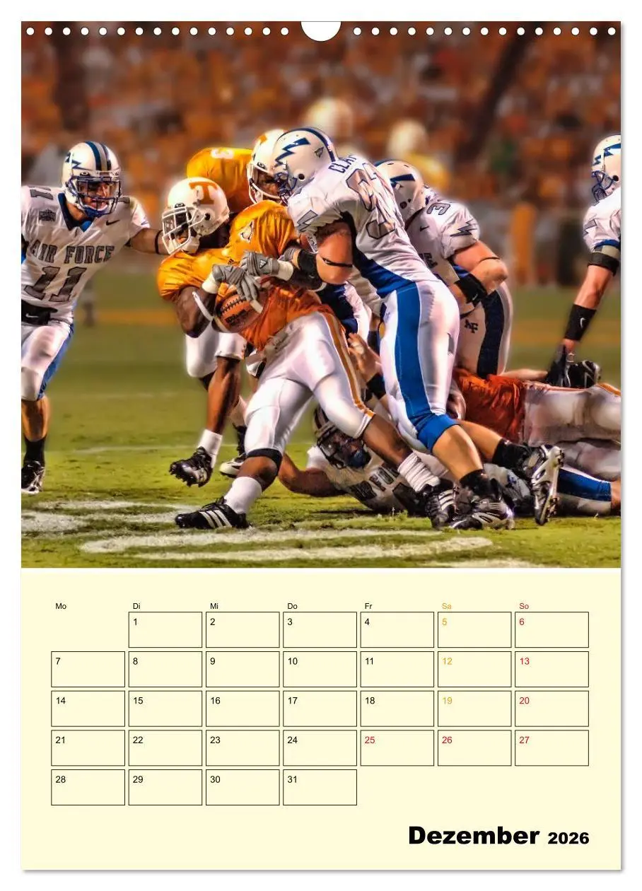 Bild: 9783516427998 | American Football, Team-Arbeit (Wandkalender 2026 DIN A3 hoch),...