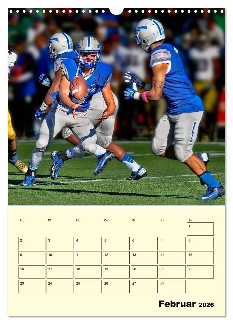 Bild: 9783516427998 | American Football, Team-Arbeit (Wandkalender 2026 DIN A3 hoch),...