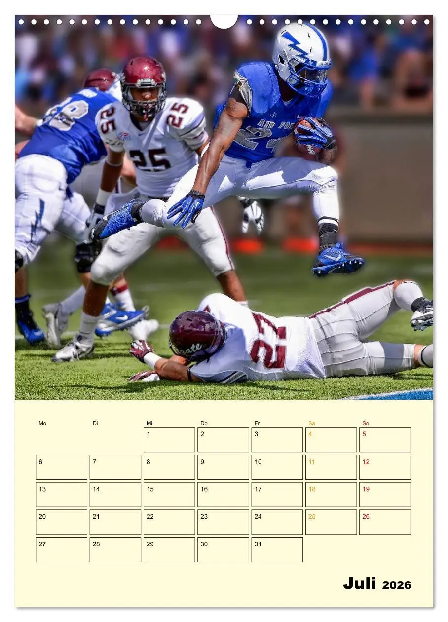 Bild: 9783516427998 | American Football, Team-Arbeit (Wandkalender 2026 DIN A3 hoch),...
