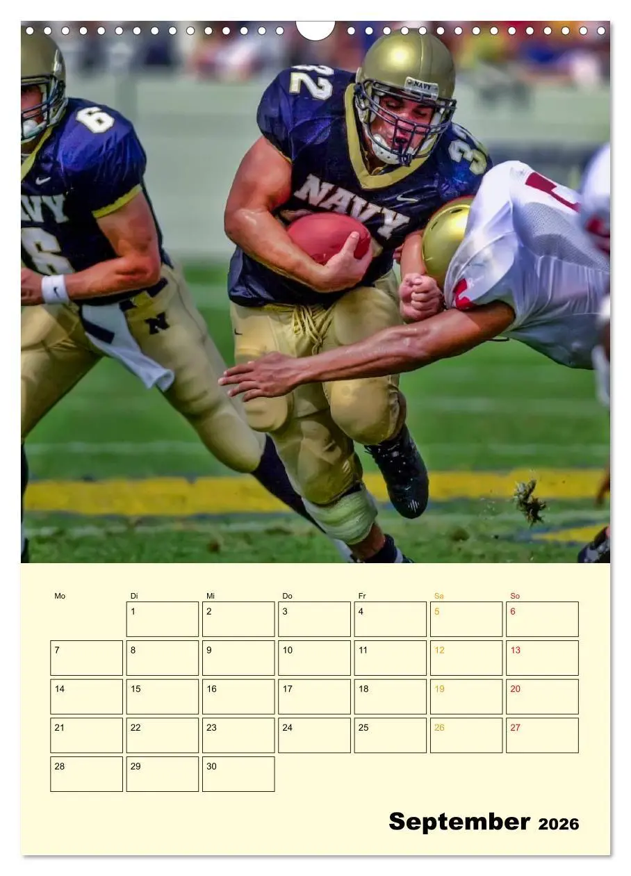 Bild: 9783516427998 | American Football, Team-Arbeit (Wandkalender 2026 DIN A3 hoch),...