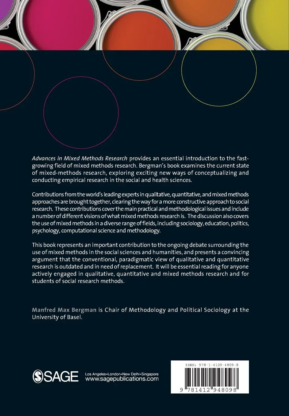 Rückseite: 9781412948098 | Advances in Mixed Methods Research | Theories and Applications | Buch