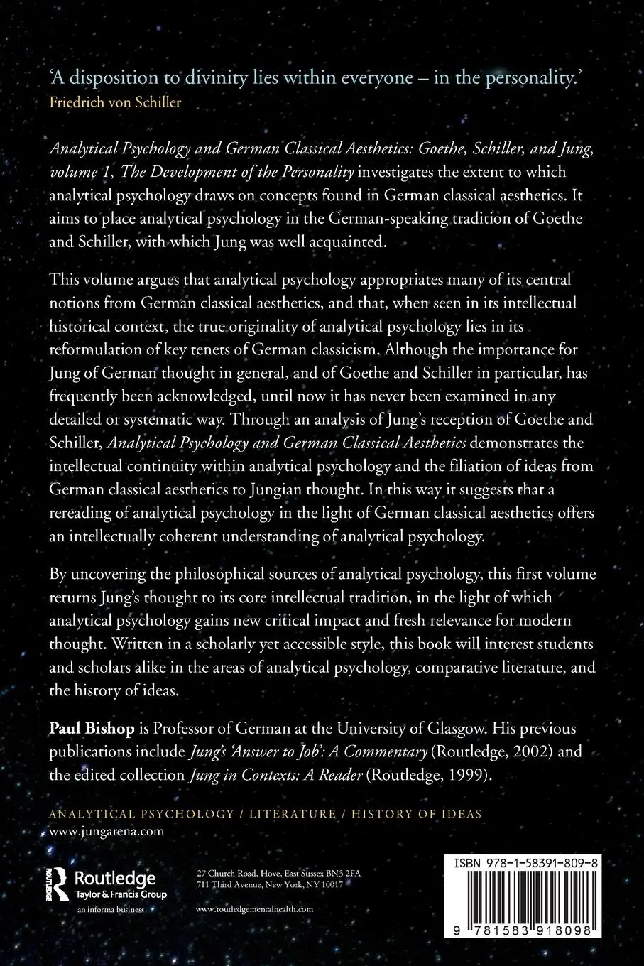 Rückseite: 9781583918098 | Analytical Psychology and German Classical Aesthetics | Paul Bishop
