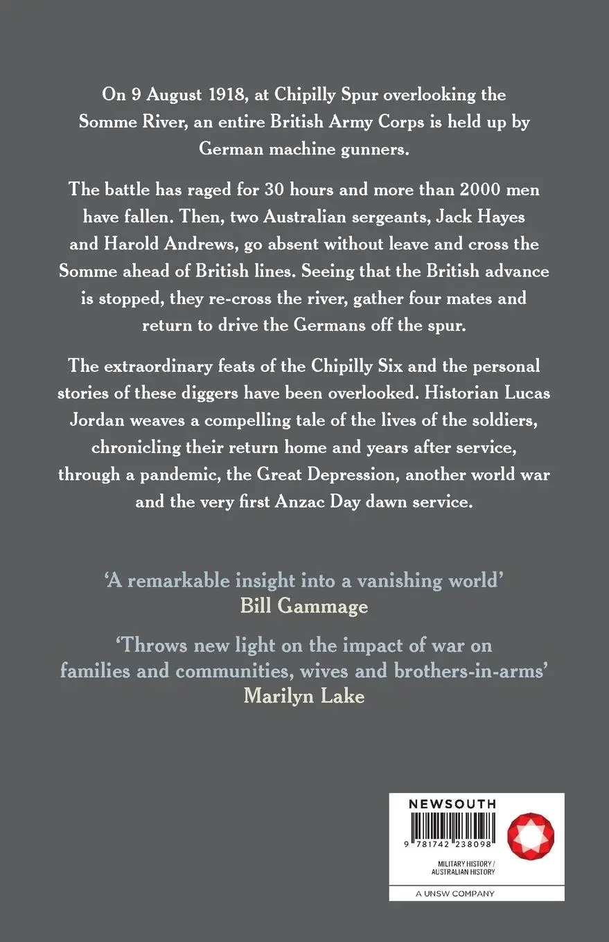 Rückseite: 9781742238098 | The Chipilly Six | Unsung heroes of the Great War | Lucas Jordan