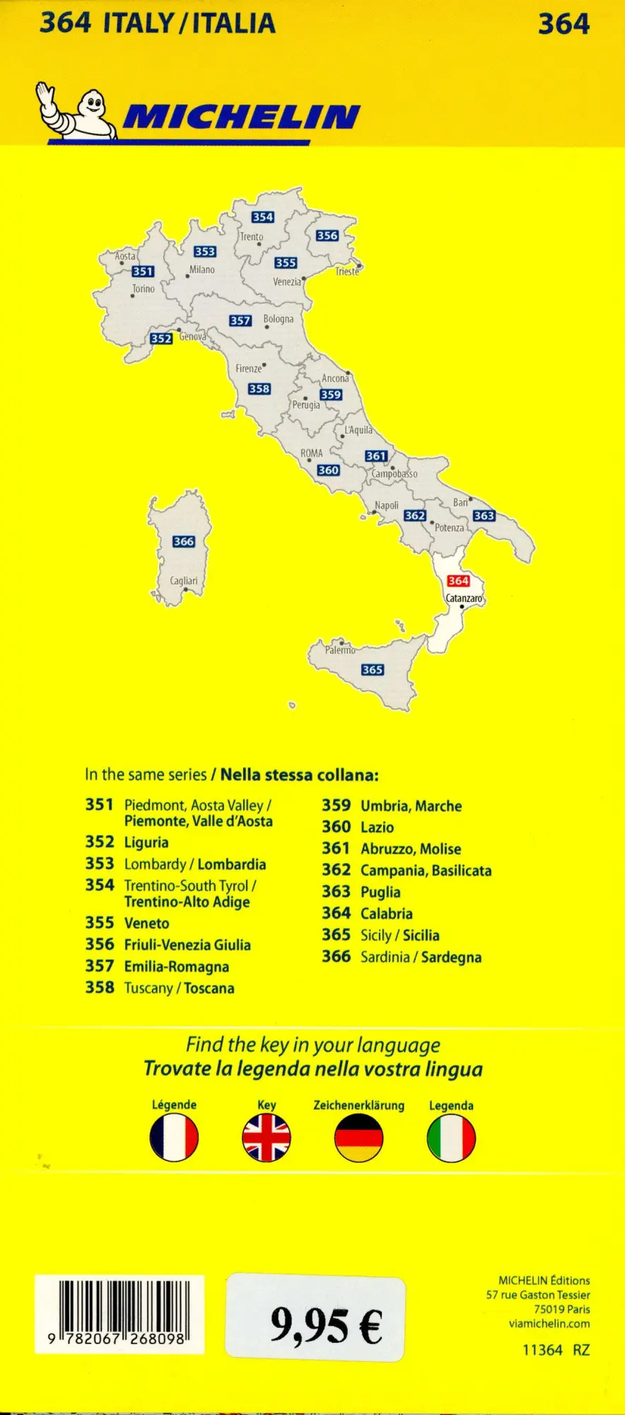Bild: 9782067268098 | Michelin Kalabrien | Michelin | (Land-)Karte | Michelin-Karten | 2025