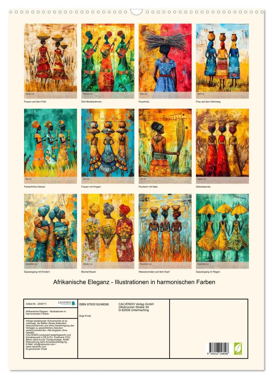 Bild: 9783516248098 | Afrikanische Eleganz - Illustrationen in harmonischen Farben...
