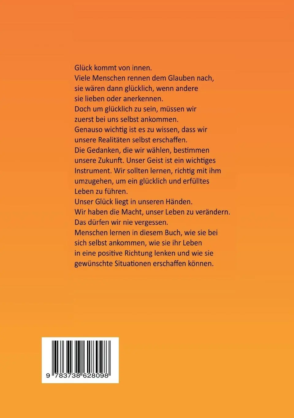 Rückseite: 9783738628098 | Dein Weg ins Glück | Romana Fleischhacker | Taschenbuch | 128 S.