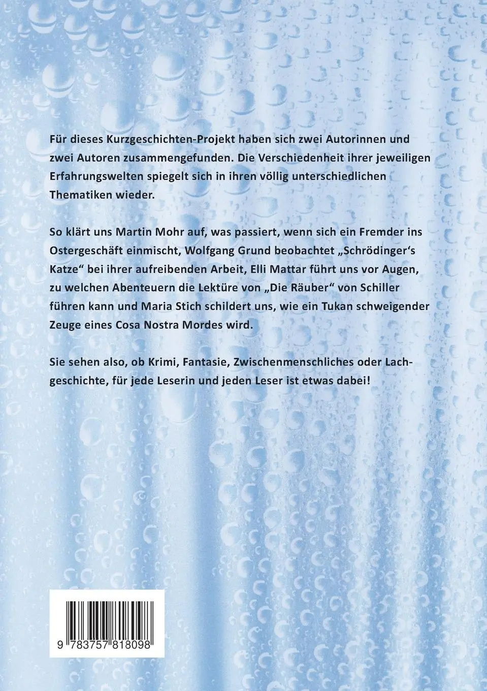 Rückseite: 9783757818098 | Der Entenschatten | und andere Kurzgeschichten | Grund (u. a.) | Buch