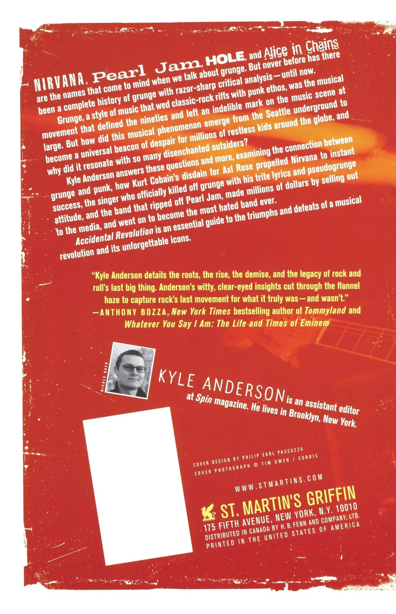 Rückseite: 9780312358198 | Accidental Revolution | The Story of Grunge | Kyle Anderson | Buch