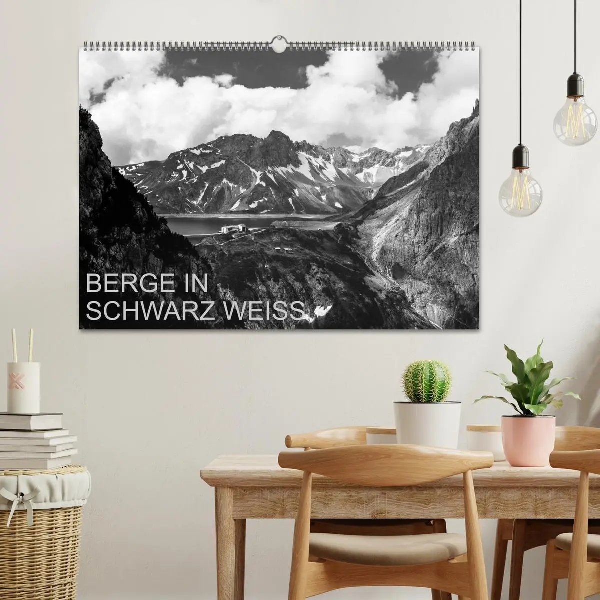 Bild: 9783516098198 | BERGE IN SCHWARZ WEISS (Wandkalender 2026 DIN A2 quer), CALVENDO...