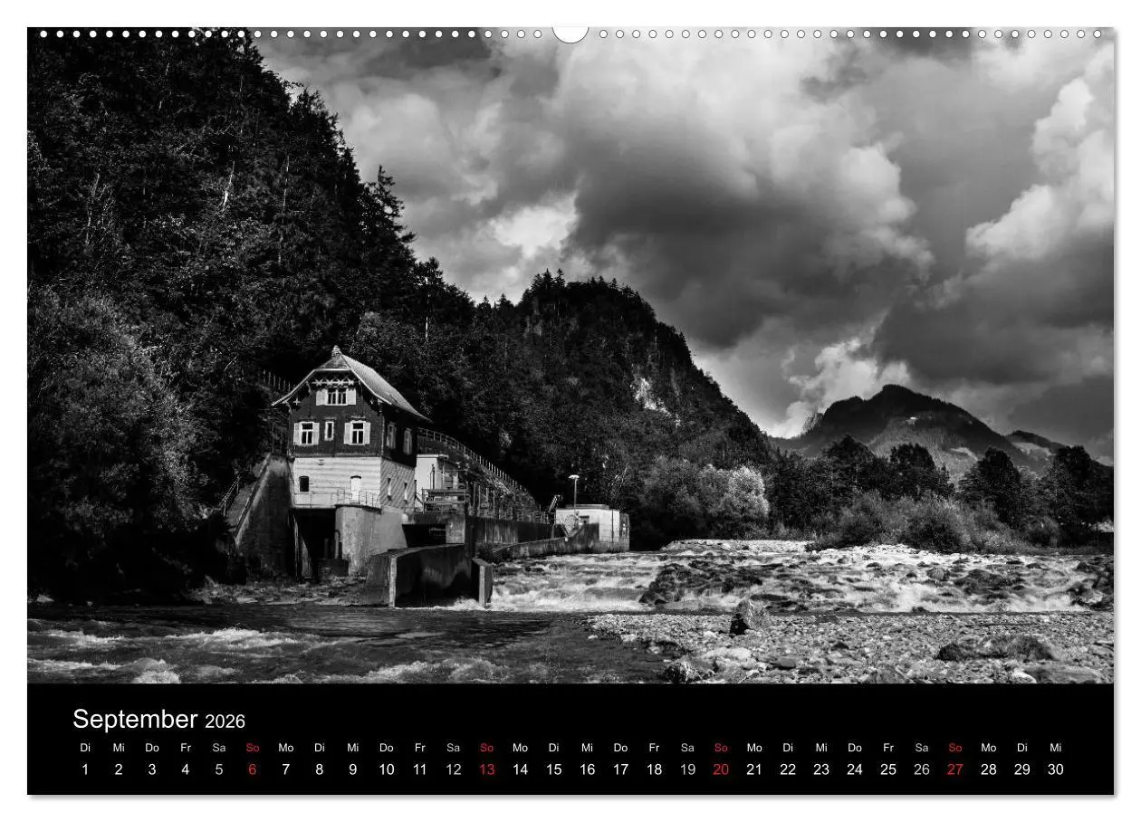 Bild: 9783516098198 | BERGE IN SCHWARZ WEISS (Wandkalender 2026 DIN A2 quer), CALVENDO...