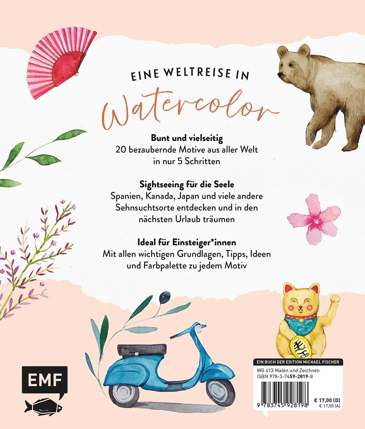 Rückseite: 9783745928198 | Meine große Watercolor-Reise | Nelli Andrejew | Taschenbuch | 112 S.