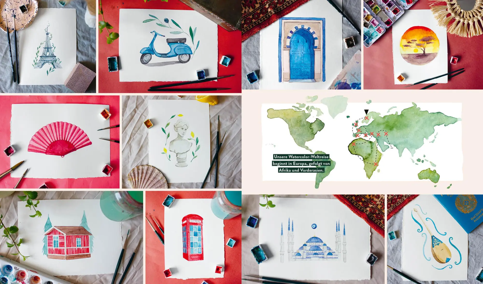 Bild: 9783745928198 | Meine große Watercolor-Reise | Nelli Andrejew | Taschenbuch | 112 S.
