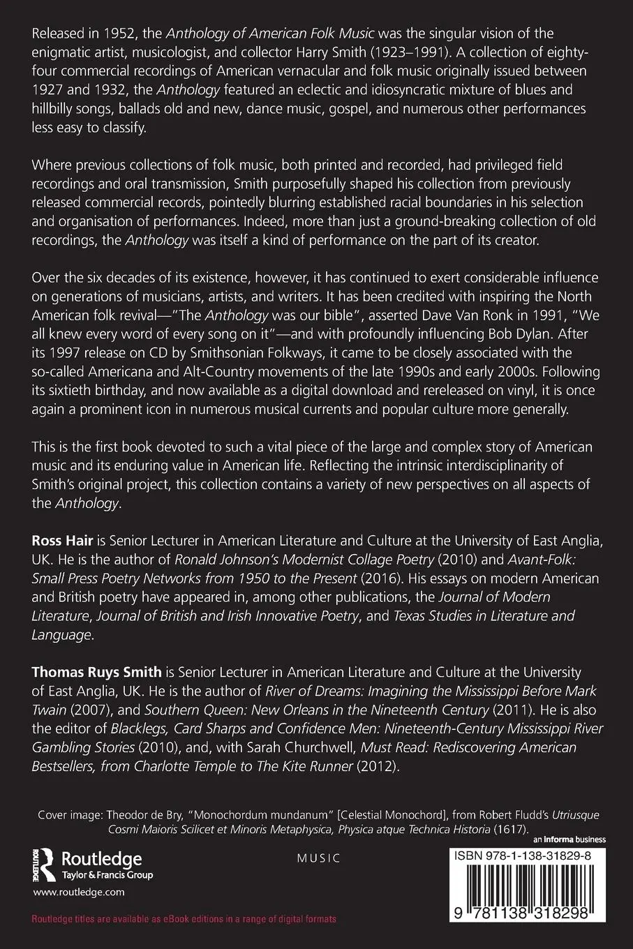 Rückseite: 9781138318298 | Harry Smith's Anthology of American Folk Music | Ross Hair (u. a.)