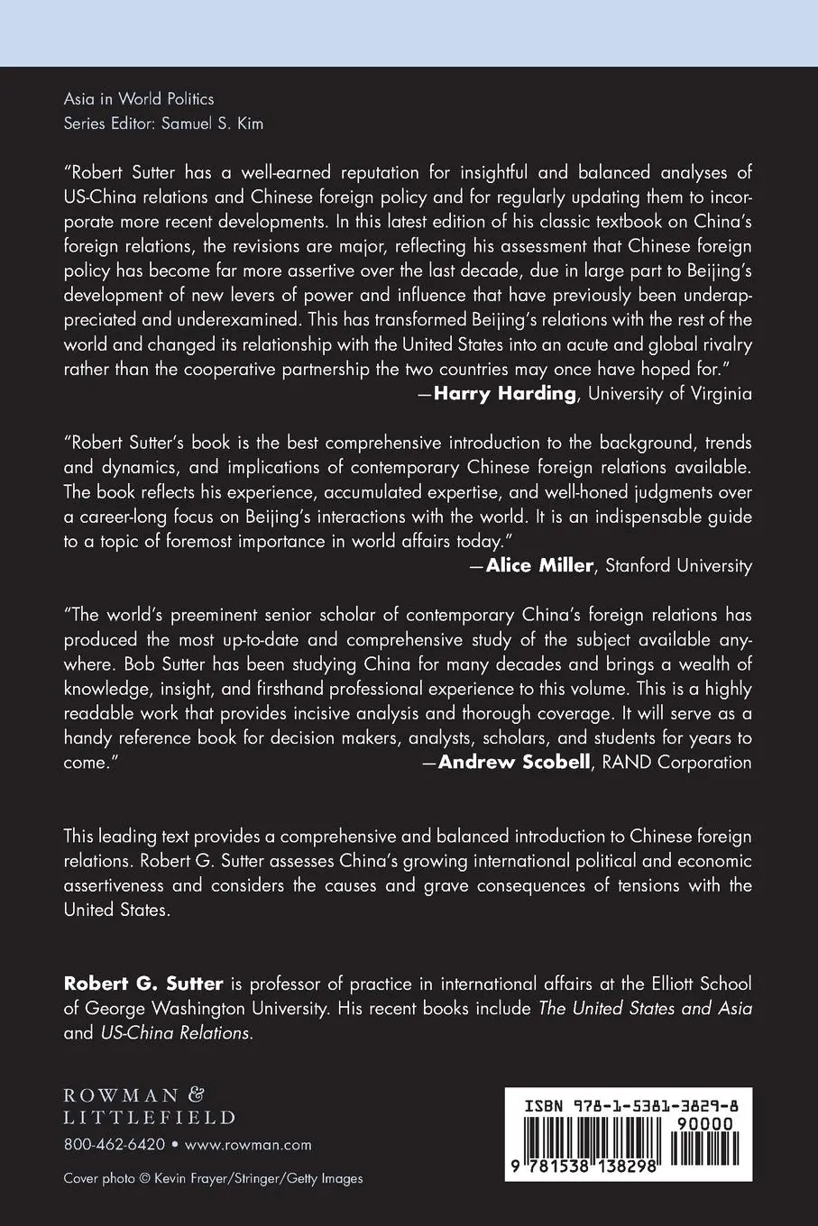 Rückseite: 9781538138298 | Chinese Foreign Relations | Robert G. Sutter | Taschenbuch | Englisch