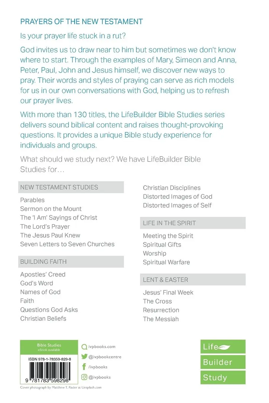 Rückseite: 9781783598298 | Prayers of the New Testament (Lifebuilder Study Guides) | Lynne Baab