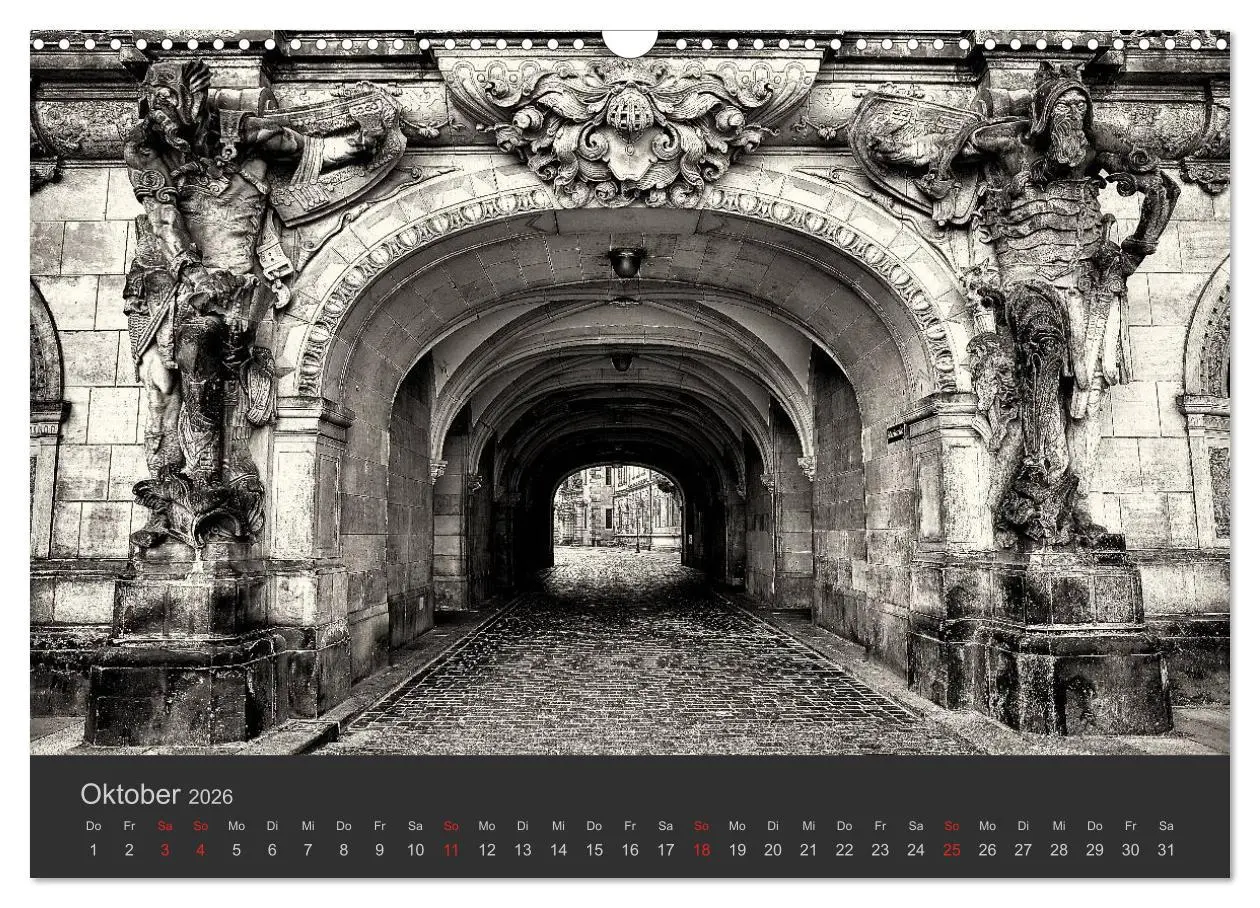 Bild: 9783516158298 | Dresden Schwarz Weiss 2026 (Wandkalender 2026 DIN A3 quer),...