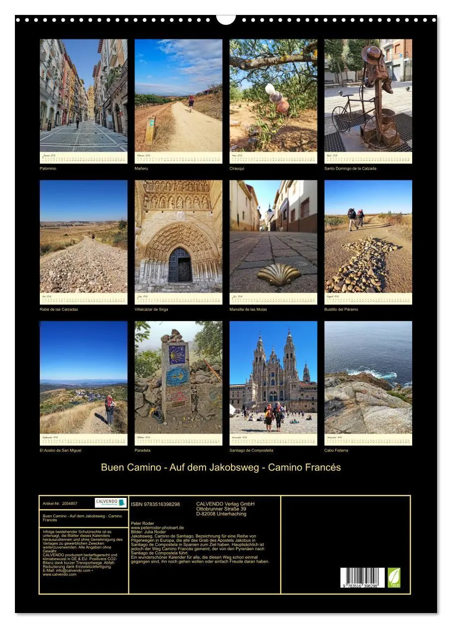 Bild: 9783516398298 | Buen Camino - Auf dem Jakobsweg - Camino Francés (Wandkalender 2026...