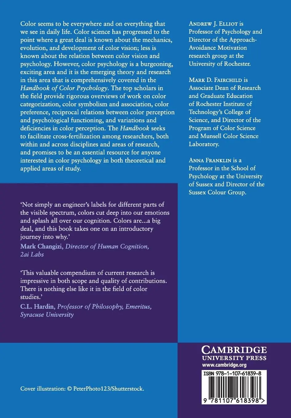 Rückseite: 9781107618398 | Handbook of Color Psychology | Andrew J. Elliot (u. a.) | Taschenbuch