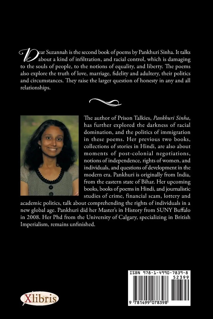 Rückseite: 9781499078398 | Dear Suzannah | Pankhuri Sinha | Taschenbuch | Kartoniert / Broschiert
