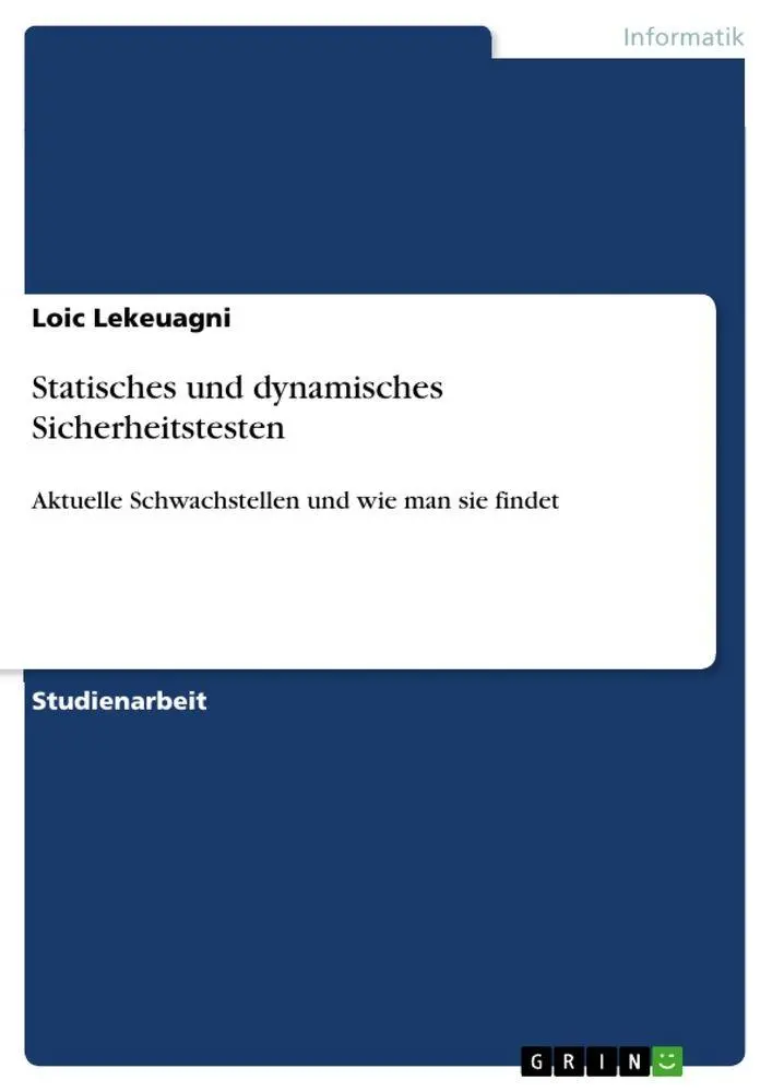 Cover: 9783389128398 | Statisches und dynamisches Sicherheitstesten | Loic Lekeuagni | Buch