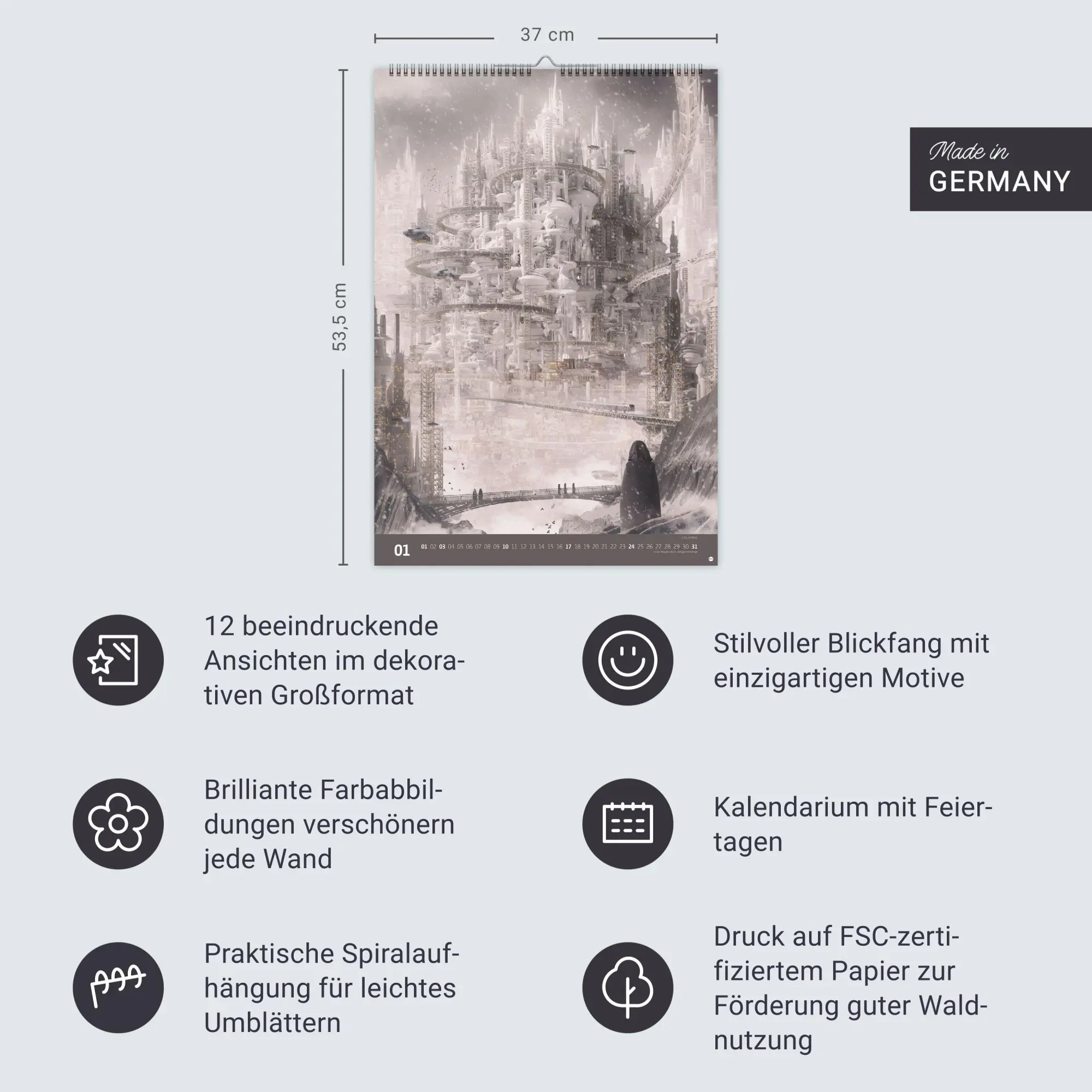 Bild: 9783756418398 | Gal Barkan: Future Cities Posterkalender 2027 | Gal Barkan | Kalender