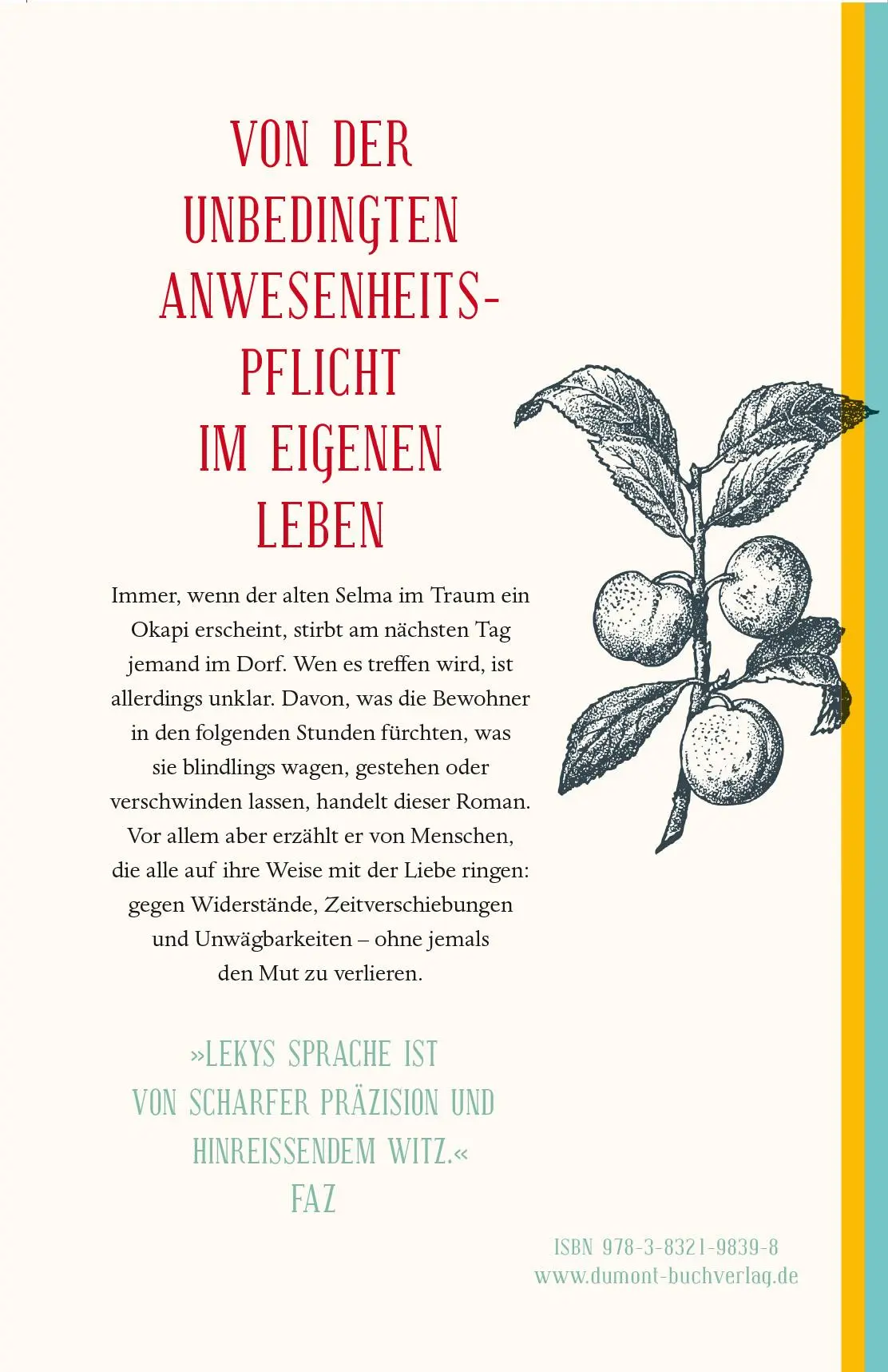Rückseite: 9783832198398 | Was man von hier aus sehen kann | Mariana Leky | Buch | 320 S. | 2017
