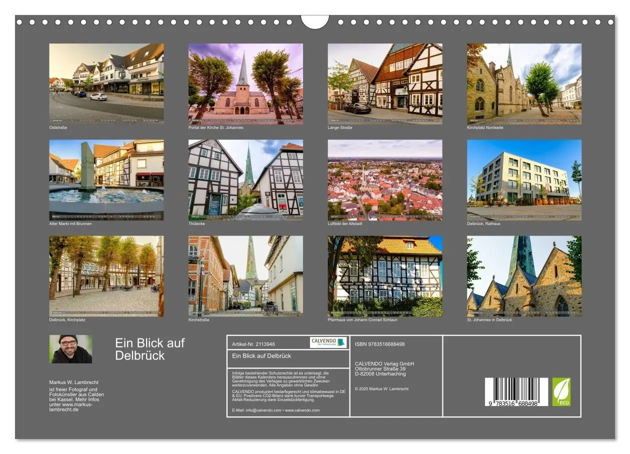 Bild: 9783516688498 | Ein Blick auf Delbrück (Wandkalender 2026 DIN A3 quer), CALVENDO...