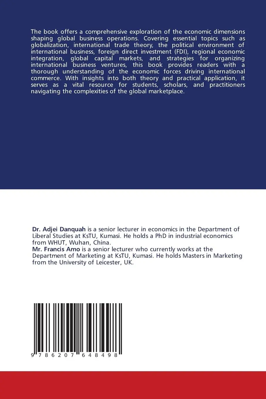 Rückseite: 9786207648498 | International Business Management | Benjamin Adjei Danquah (u. a.)