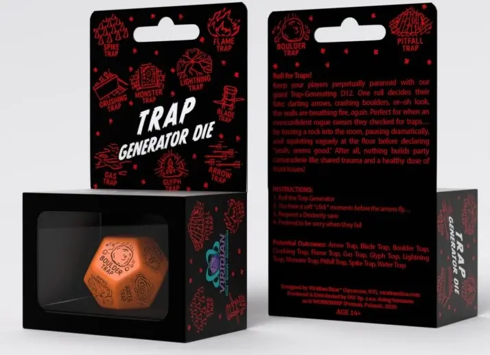 Cover: 5907699498598 | Trap Generator Die: Orange&amp;Black | 2025 | Q-Workshop
